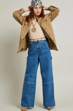 Jeans cinque tasche in denim - Blu Denim