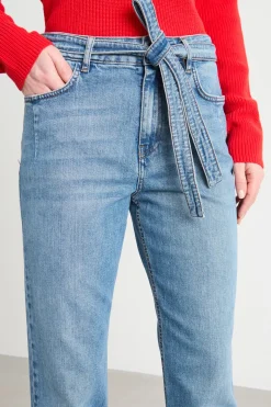 Jeans con cintura - Azzurro