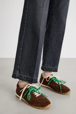 Jeans con fondo sfrangiato - Nero