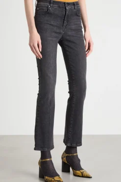 Jeans con fondo svasato - Nero