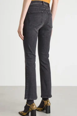 Jeans con fondo svasato - Nero