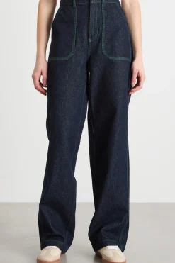 Jeans con maxi tasche - Blu Scuro