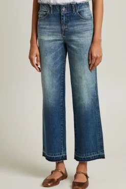 Jeans con orli sfrangiati - Azzurro Denim