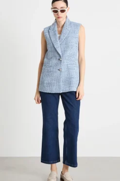Jeans con piega stirata - Blu