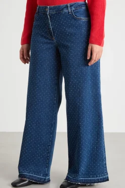 Jeans con strass - Blu