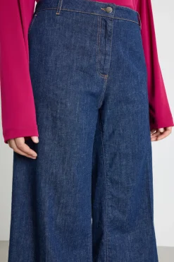 Jeans cropped in denim - Blu
