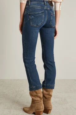Jeans cropped in denim - Blu Denim