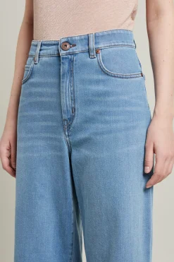 Jeans cropped svasati - Azzurro Denim