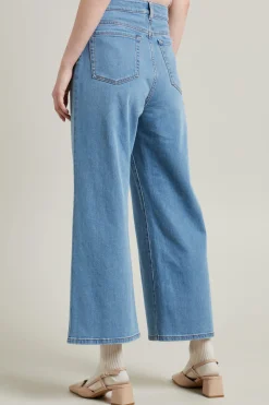 Jeans cropped svasati - Azzurro Denim