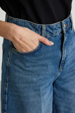 Jeans culotte svasato - Blu