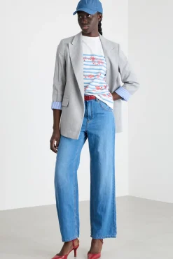 Jeans dalla linea morbida - Azzurro