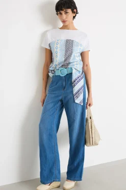 Jeans dalla linea morbida - Blu