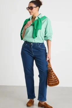 Jeans dritti con tasche - Blu