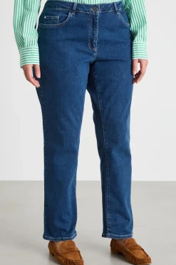 Jeans dritti con tasche - Blu