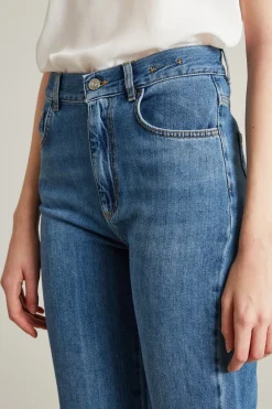 Jeans dritti in denim - Azzurro Denim