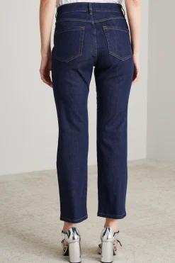 Jeans dritti in denim - Blu