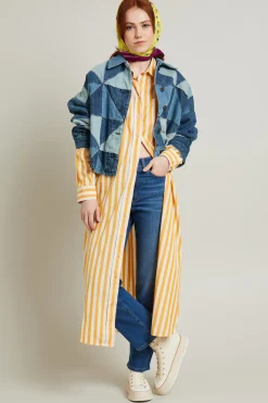 Jeans dritti in denim - Blu Denim