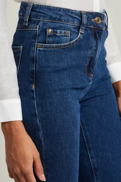 Jeans dritti in denim - Blu Denim