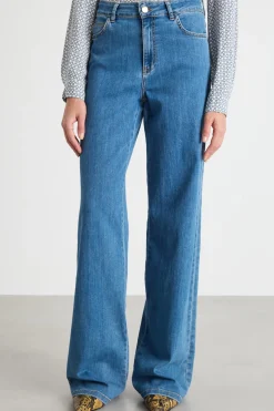 Jeans dritto e ampio - Blu
