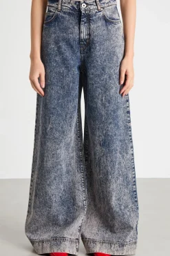 Jeans wide leg - Blu Grigio