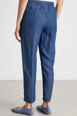 Jogger in chambray - Blu