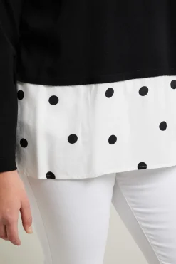 Magia con balza a pois - Nero Bianco