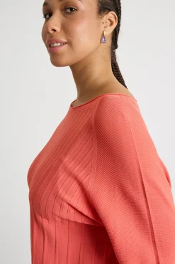Maglia a coste - Arancione