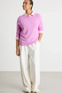 Maglia a coste - Rosa