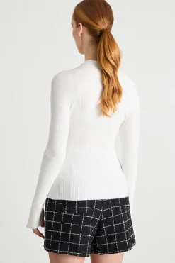 Maglia a costine - Bianco