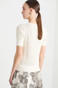 Maglia a costine - Bianco