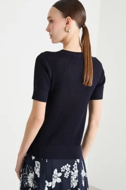 Maglia a costine - Blu