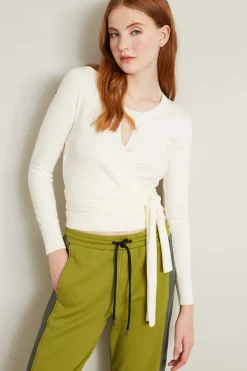 Maglia aderente con fusciacca - Latte
