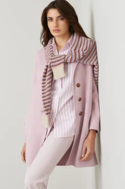 Maglia a fantasia tinto filo - Rosa Azzurro