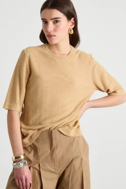 Maglia a maniche corte - Cammello