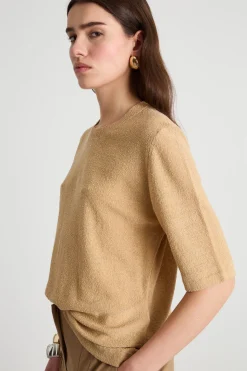Maglia a maniche corte - Cammello