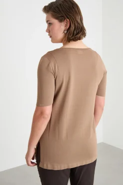 Maglia a maniche corte - Cammello