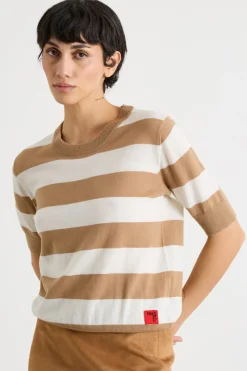 Maglia a maniche corte - Cammello Bianco