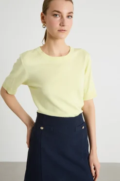 Maglia a maniche corte - Giallo