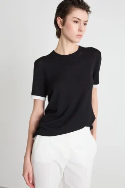 Maglia a maniche corte - Nero Bianco