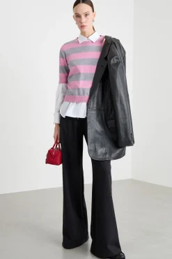 Maglia a maniche corte - Rosa Grigio