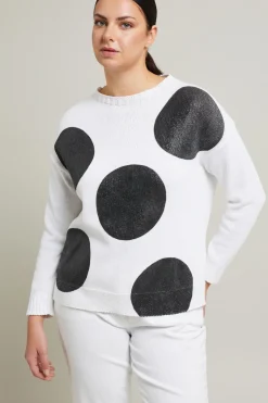Maglia a pois - Bianco Nero