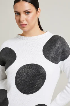 Maglia a pois - Bianco Nero