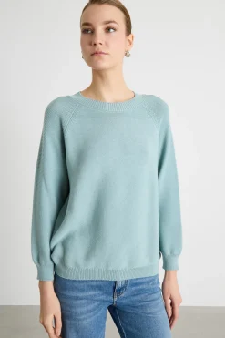 Maglia a punto links - Verde Acqua