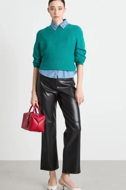 Maglia a punto links - Verde Petrolio