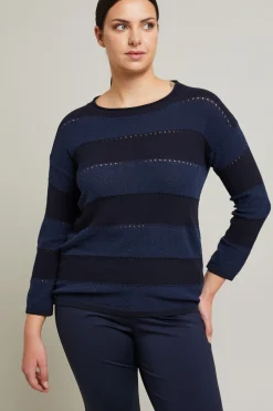 Maglia a righe - Blu
