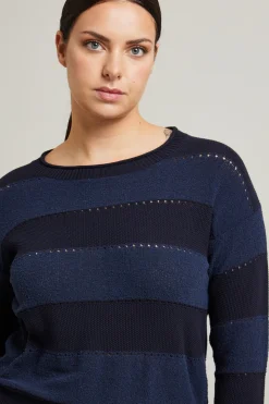 Maglia a righe - Blu