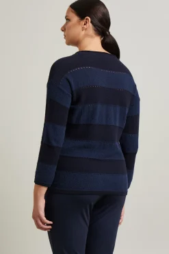 Maglia a righe - Blu