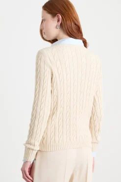Maglia a trecce - Avorio