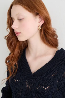 Maglia a trecce - Blu
