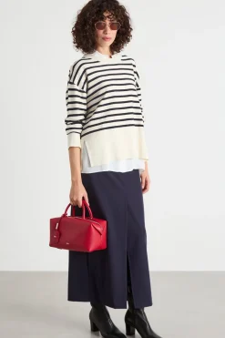 Maglia bouclé - Bianco Nero